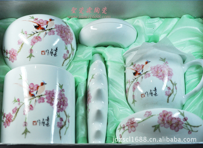 景德镇高档陶瓷文房四宝六件套 传承文化，收藏艺术