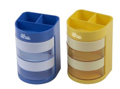 得力907笔筒 简约办公，时尚之选